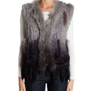 Fur vest coat like mink new bagatelle ombré